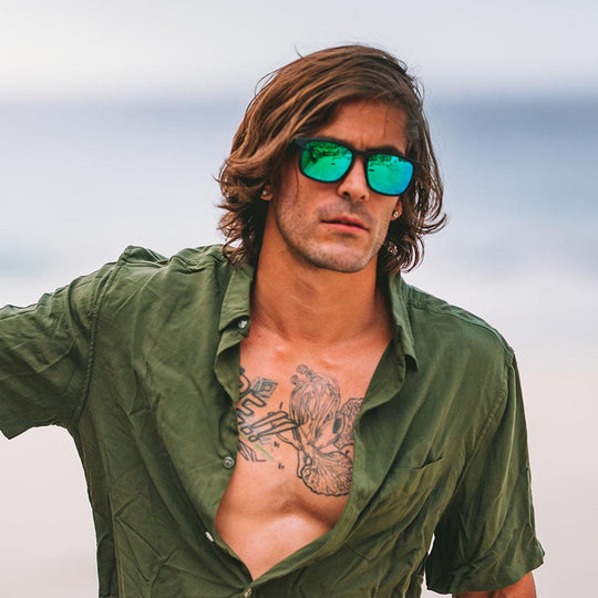 One Revolver Surfboards - Floaties - Matte Black - Green Machine Polarized Floaties