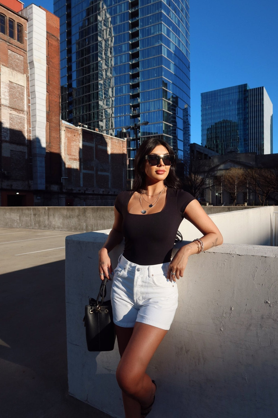 Free People Square Eyes Bodysuit - Black - FINAL SALE