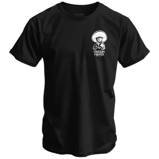 Freedom Fighter Cowboy President Trump Men's T-Shirt - GRAPHIC T-SHIRT - One Revolver Surfboards