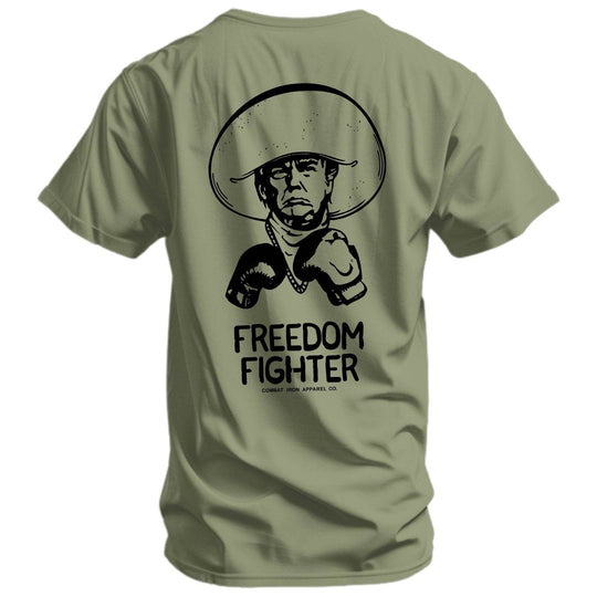 Freedom Fighter Cowboy President Trump Men's T-Shirt - One Revolver Surfboards