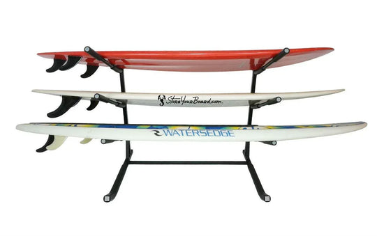 One Revolver Surfboards - Freestanding Surfboard Floor Rack | 3 Surfboards Freestanding