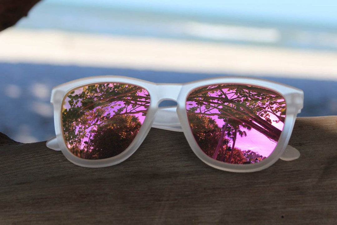 Frosted Clear - Pink Lemonade Lens Polarized - Essentials - One Revolver Surfboards