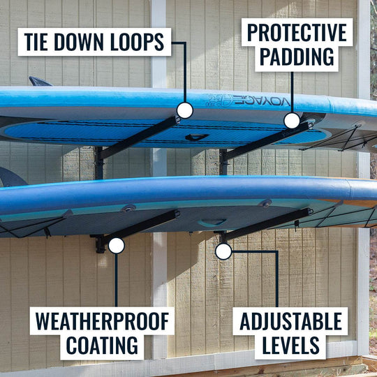 Sandbridge SUP & Surfboard Storage | Outdoor Adjustable Rack | 2 Level - One Revolver Surfboards
