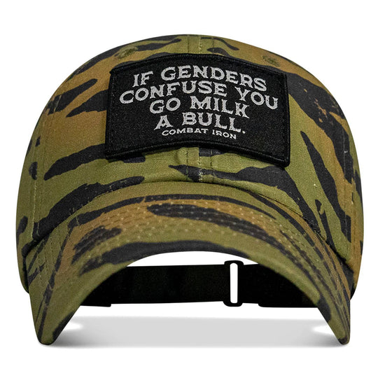 If Genders Confuse You Go Milk A Bull Patch Ripstop Hat