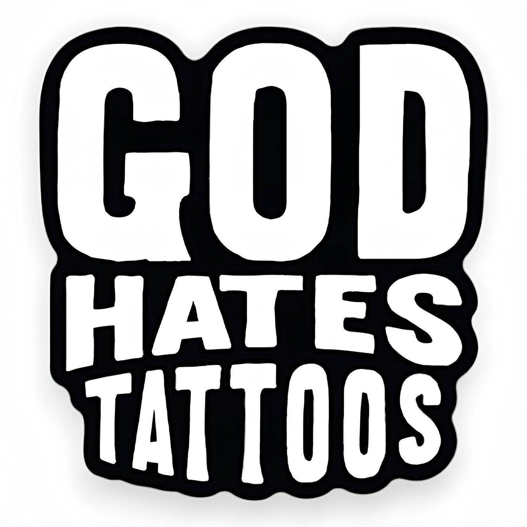 God Hates Tattoos Decal Sticker - DECAL - One Revolver Surfboards