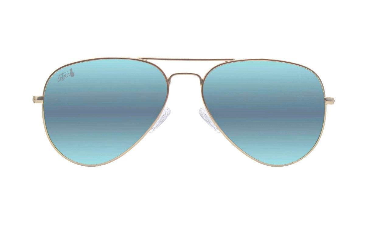 Gold - Sky Blue Lens Polarized - Oasis - One Revolver Surfboards