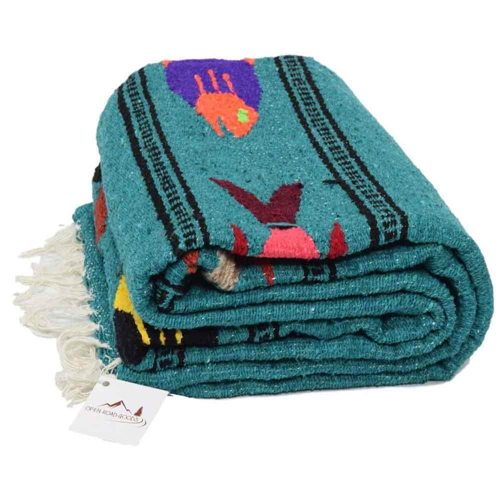 Midnight Teal Baja Fish Yoga Blanket - One Revolver Surfboards