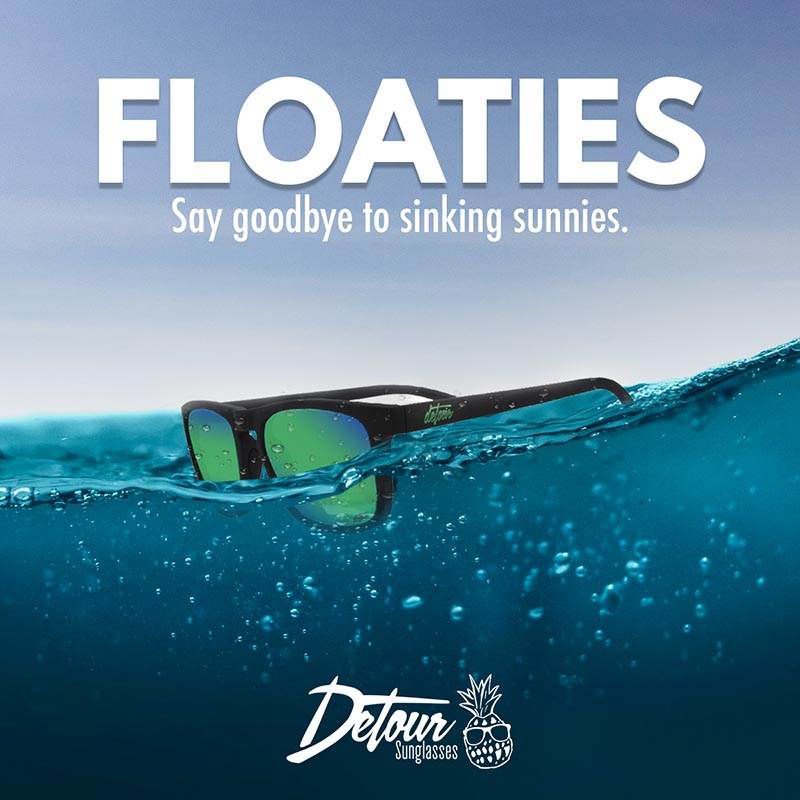 Floaties - Matte Black - Green Machine Polarized - One Revolver Surfboards