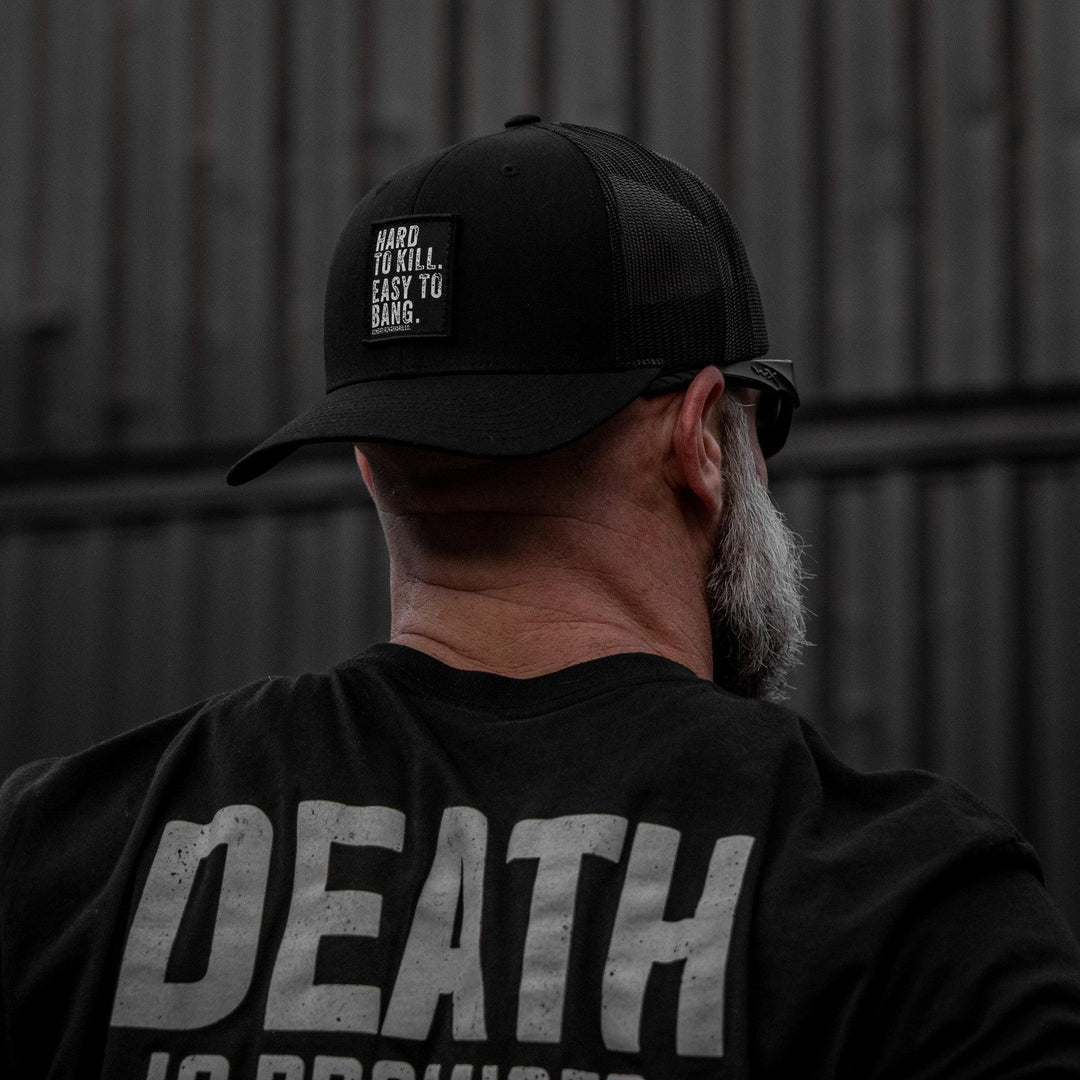 One Revolver Surfboards - Hard to Kill. Easy to Bang. Patch Snapback Hat HEADWEAR