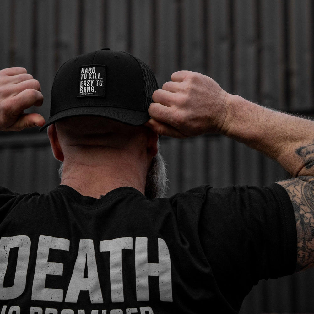 One Revolver Surfboards - Hard to Kill. Easy to Bang. Patch Snapback Hat HEADWEAR