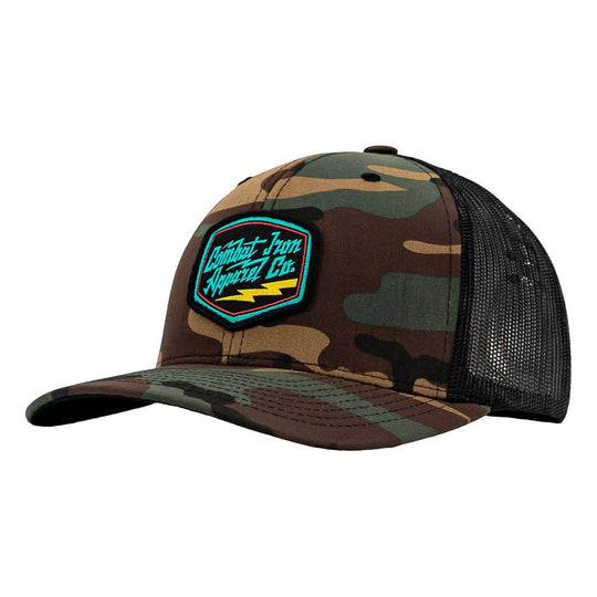 RETRO BRANDED COMBAT IRON PATCH SNAPBACK - One Revolver Surfboards