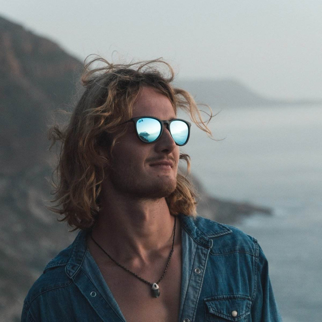 Hurricane - Matte Black - Sky Blue Polarized - One Revolver Surfboards