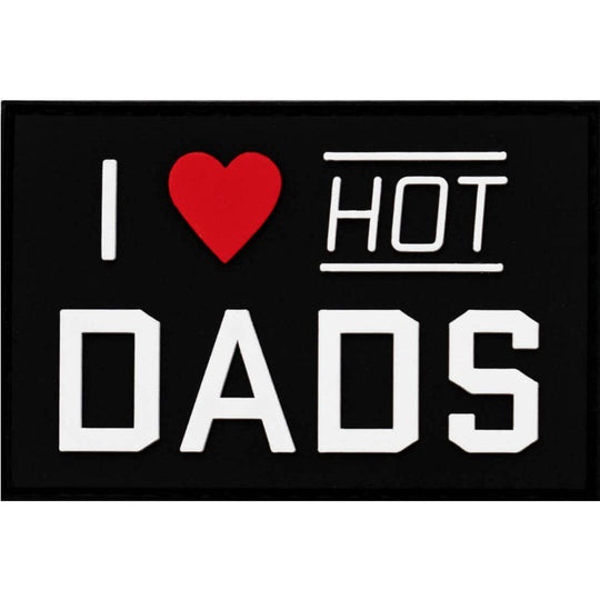 I Love Hot Dads PVC Patch - PVC VELCRO PATCH - One Revolver Surfboards