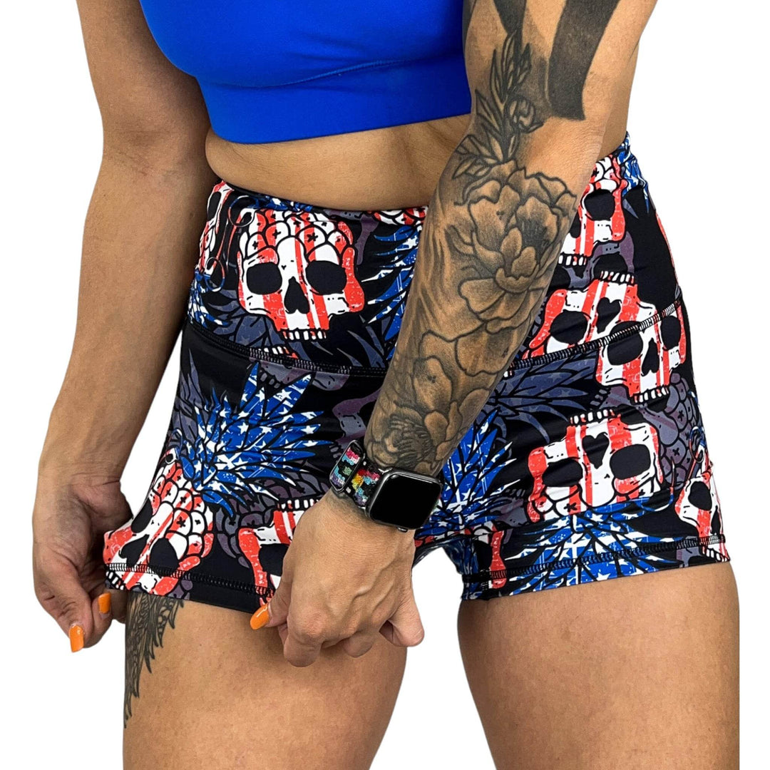 Ladies Seamless Front Performance Training Shorts V3 - SHORTS | WOMEN - One Revolver Surfboards
