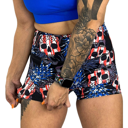 Ladies Seamless Front Performance Training Shorts V3 - SHORTS | WOMEN - One Revolver Surfboards
