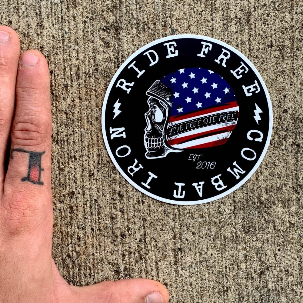 RIDE FREE MOTORCYCLE EDITION ALL WEATHER DECAL - DECAL - One Revolver Surfboards