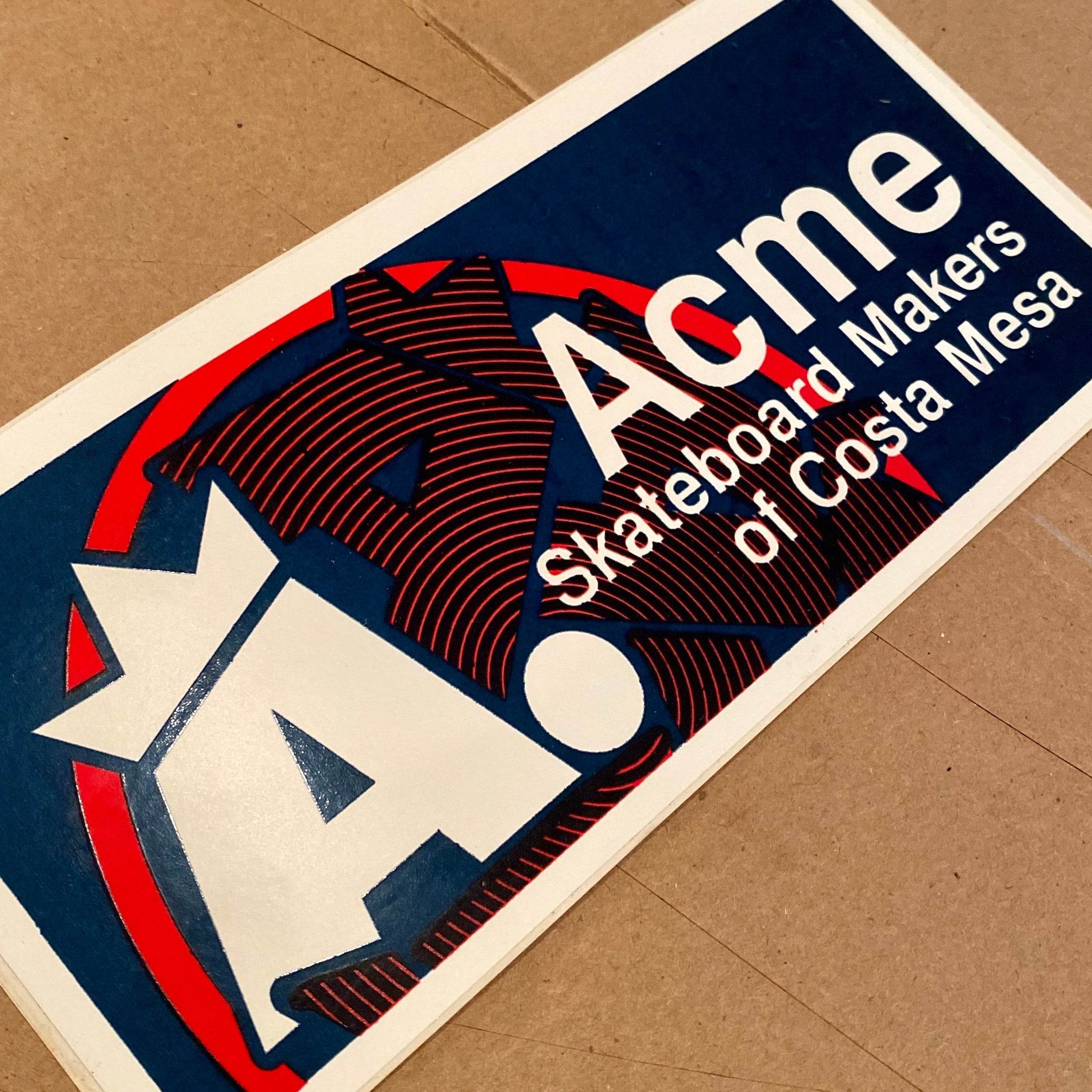 VINTAGE 6” Acme Skate Sticker - One Revolver Surfboards