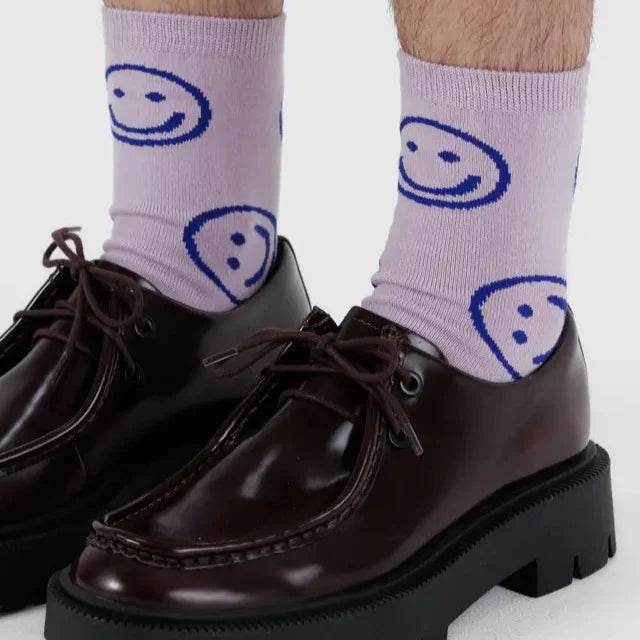 Baggu Crew Sock - Dusty Pink Happy - One Revolver Surfboards