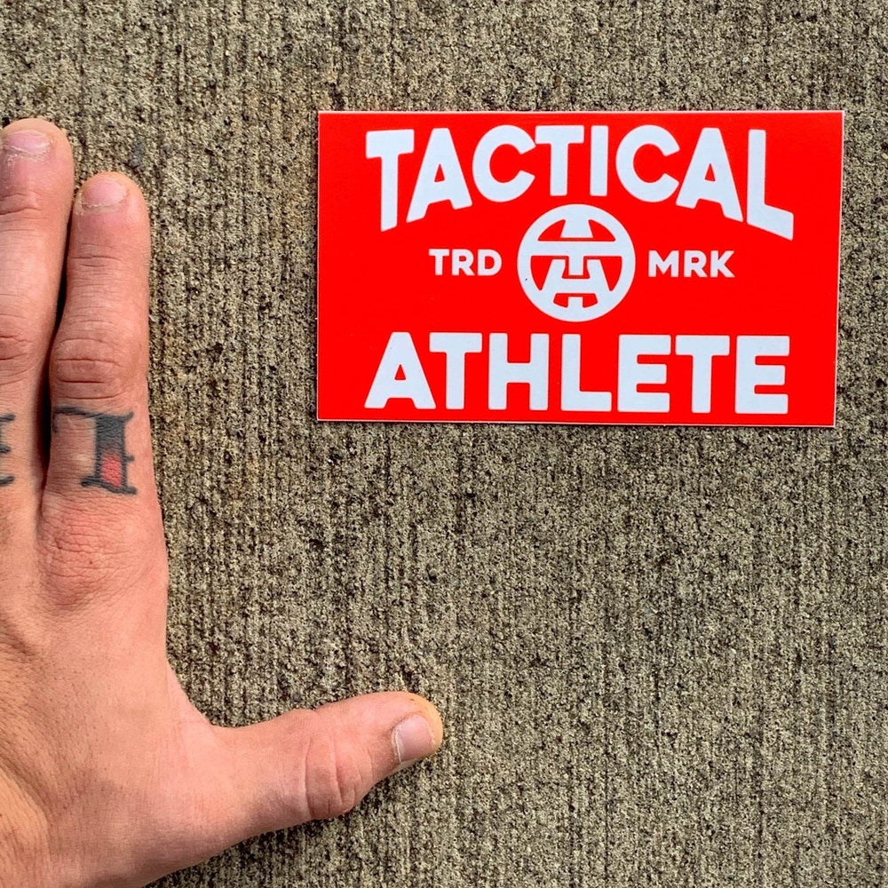 TACTICAL ATHLETE RED DECAL - One Revolver Surfboards