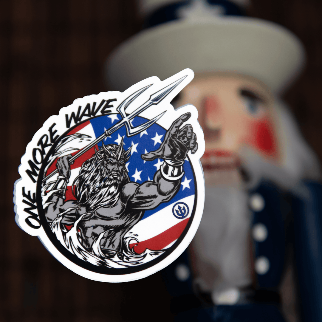 Patriotic Retro Logo Sticker - One Revolver Surfboards
