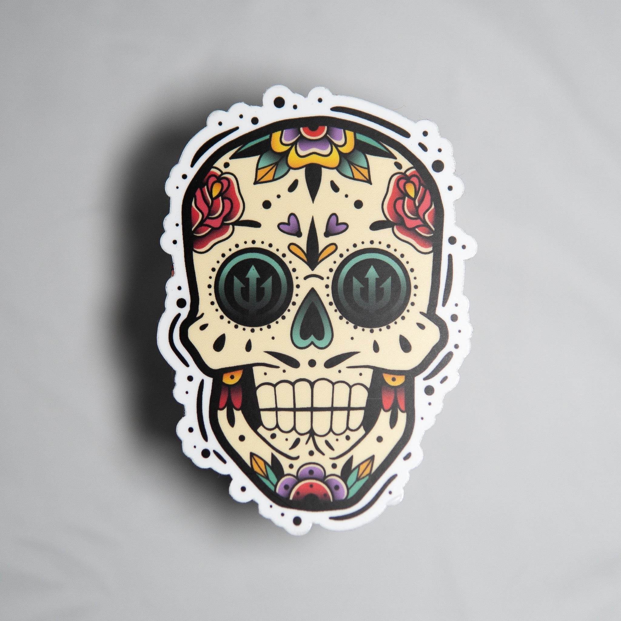 Sugar Skull Sticker - One Revolver Surfboards