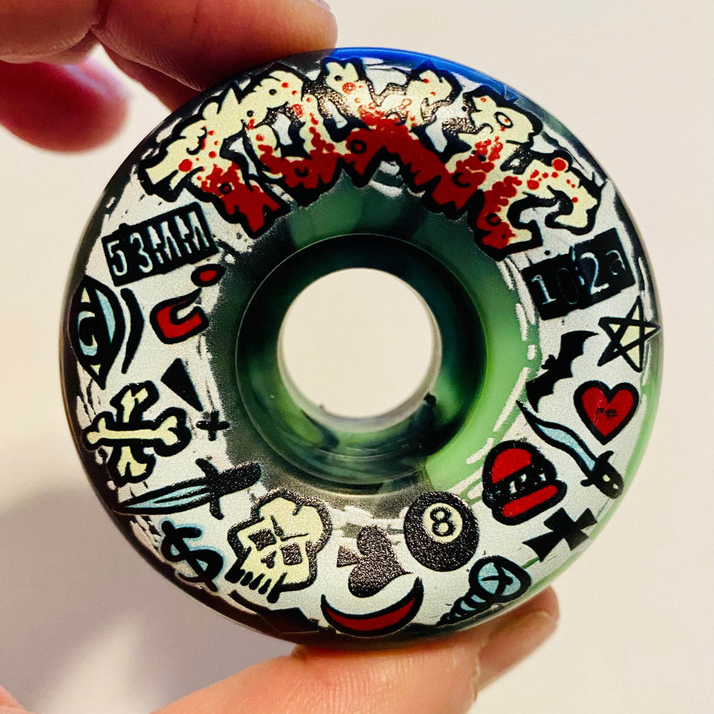 Toxic Team VERY HARD Wheels 53mm/102a - Skateboard Wheels - One Revolver Surfboards