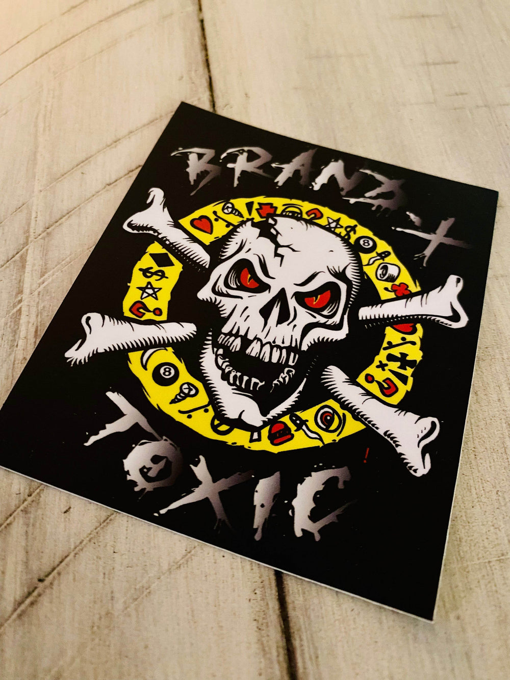 Brand-X-Toxic Sticker 3.5” - Bumper Stickers - One Revolver Surfboards