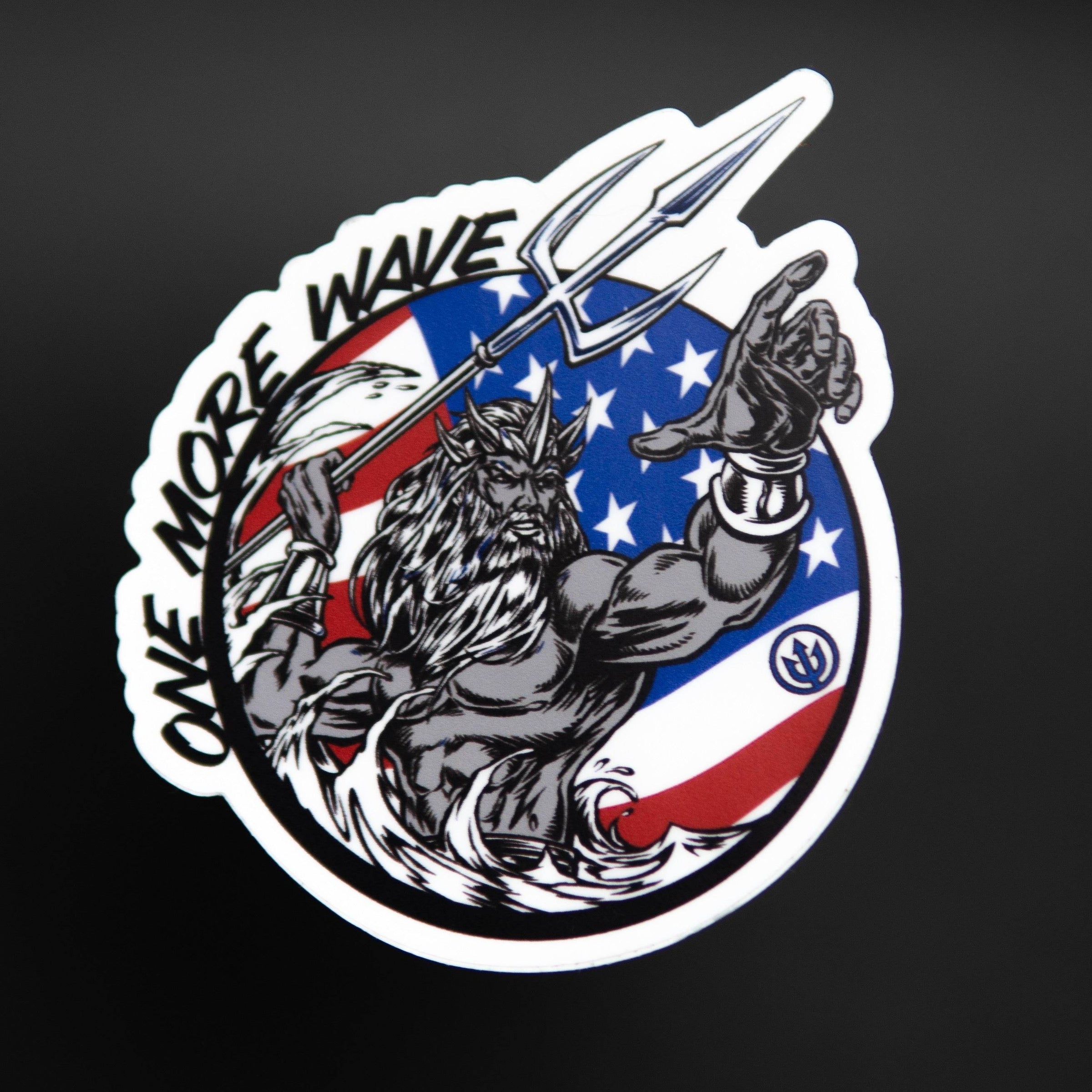 Patriotic Retro Logo Sticker - One Revolver Surfboards