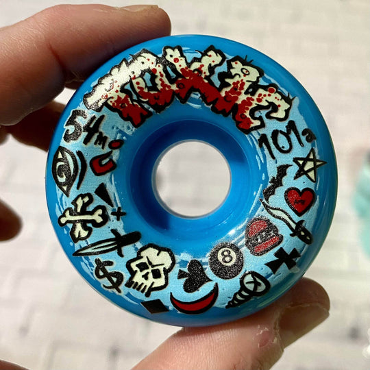 Toxic Team HARD Wheels 54mm/101a - Skateboard Wheels - One Revolver Surfboards