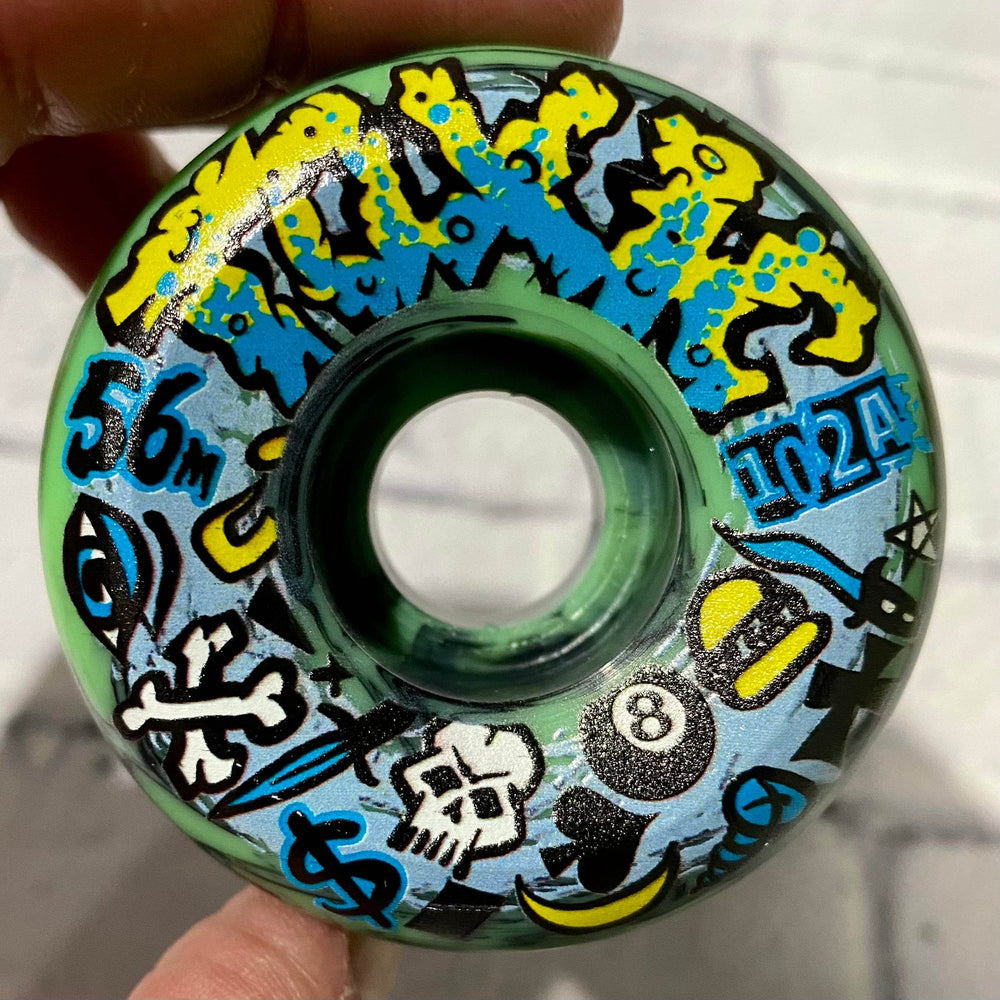 Toxic Team VERY HARD Wheels 56mm/102a - Skateboard Wheels - One Revolver Surfboards