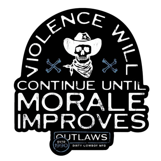 One Revolver Surfboards - Violence Will Continue Until Morale Improves Decal Sticker DECAL