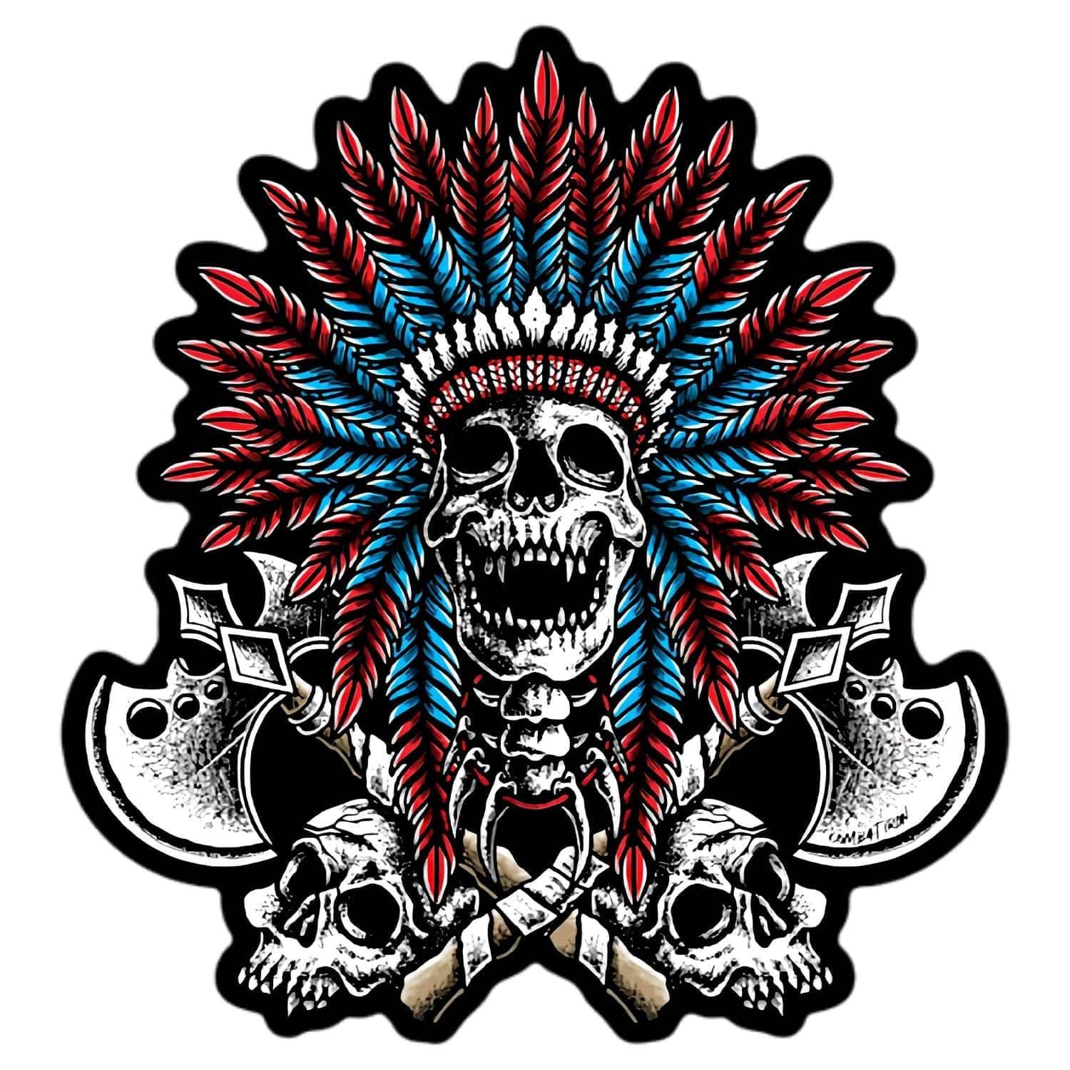 One Revolver Surfboards - Warrior Spirit Indian Head Decal DECAL