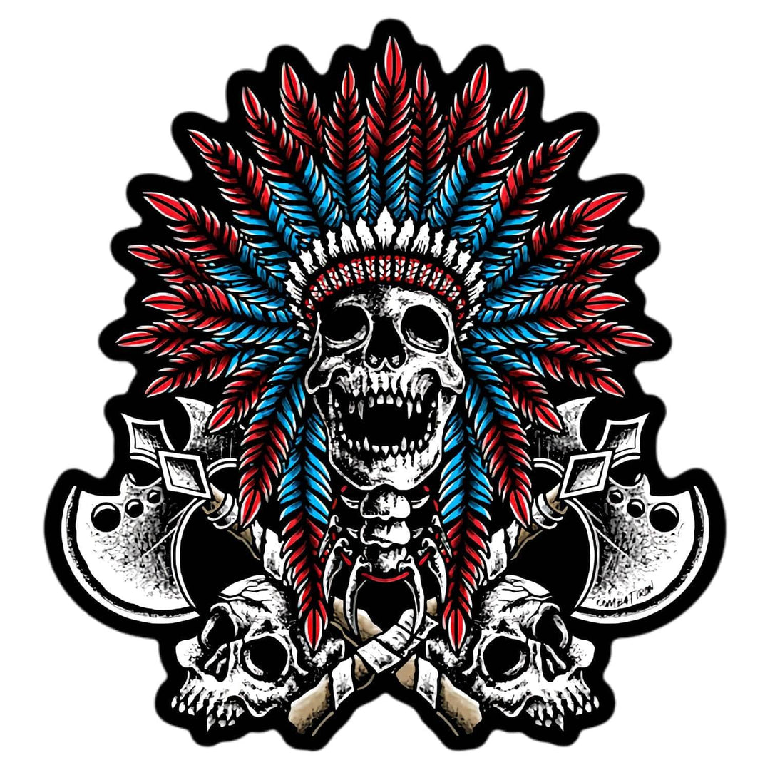 Warrior Spirit Indian Head Decal - One Revolver Surfboards