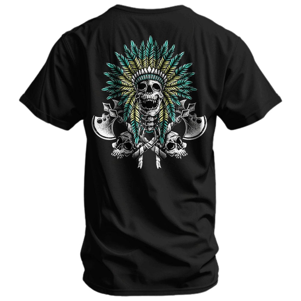 Warrior Spirit Indian Head Men's T-Shirt - GRAPHIC T-SHIRT - One Revolver Surfboards