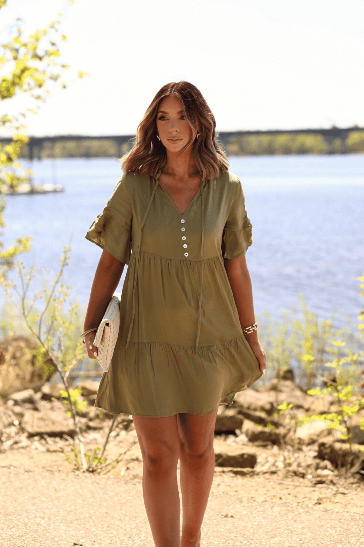 Jessica Green Tiered Mini Dress - FINAL SALE - One Revolver Surfboards