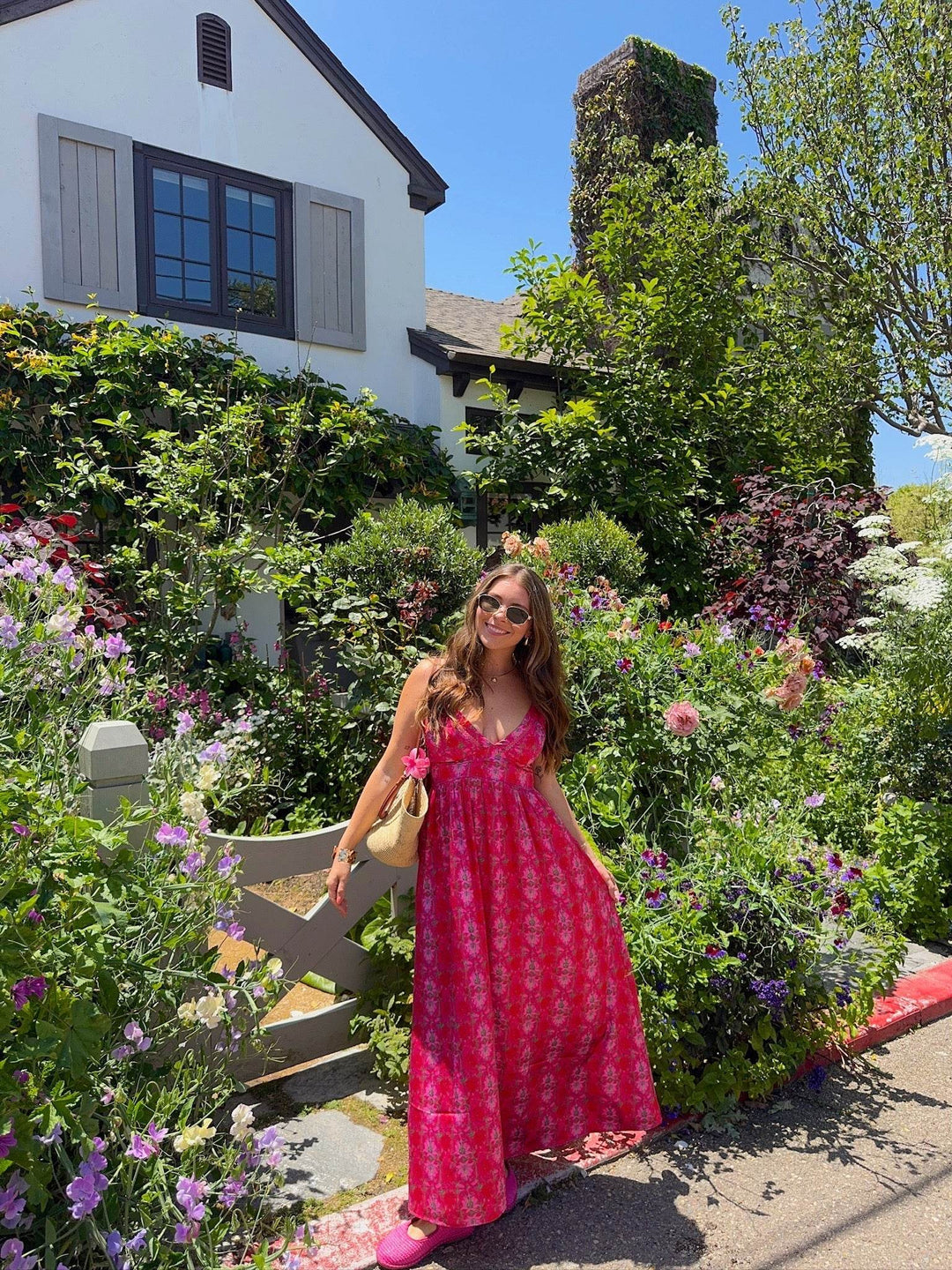 Joyful Pink Floral Satin Maxi Dress-FINAL SALE - One Revolver Surfboards