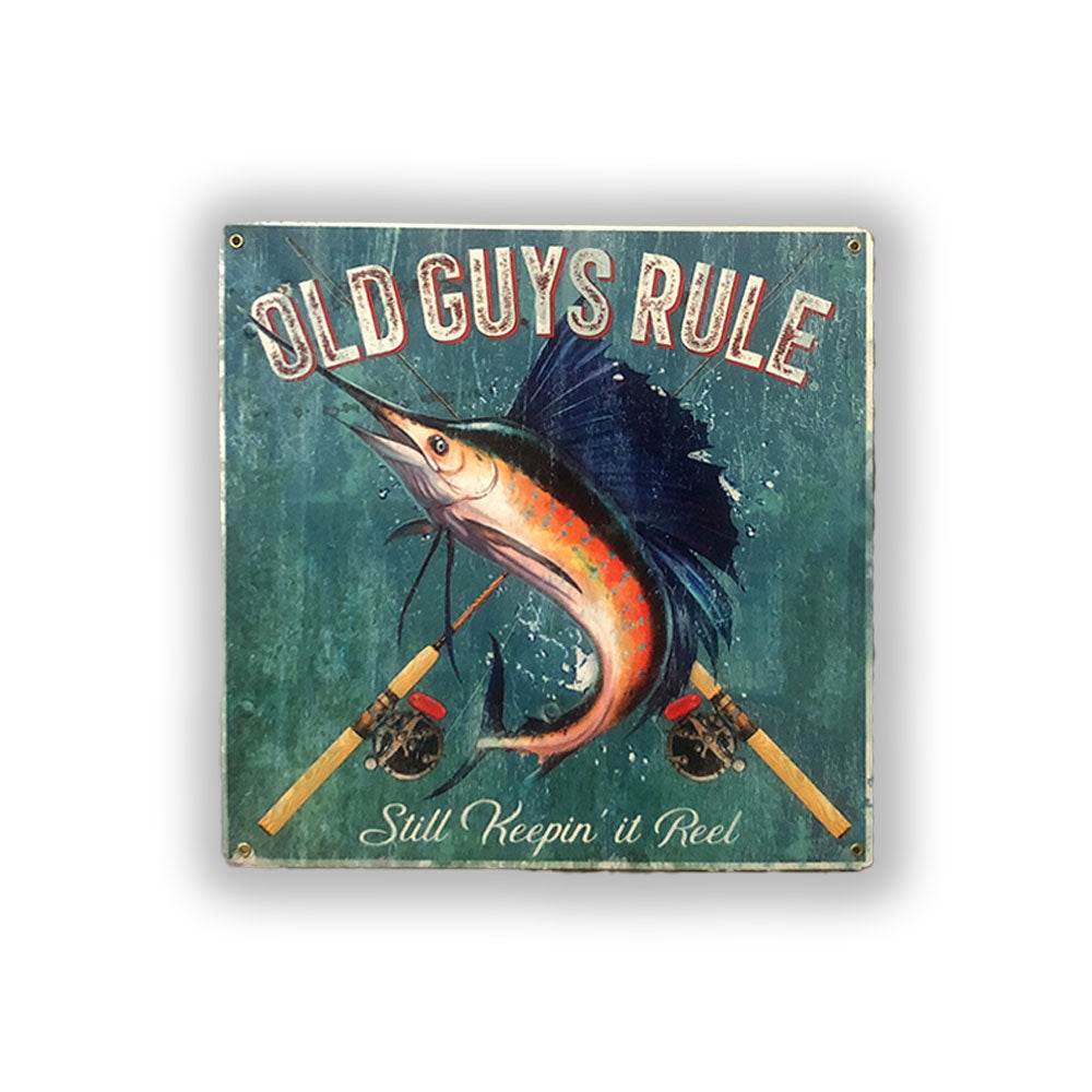 Keepin' It Reel Vintage Metal Sign - One Revolver Surfboards