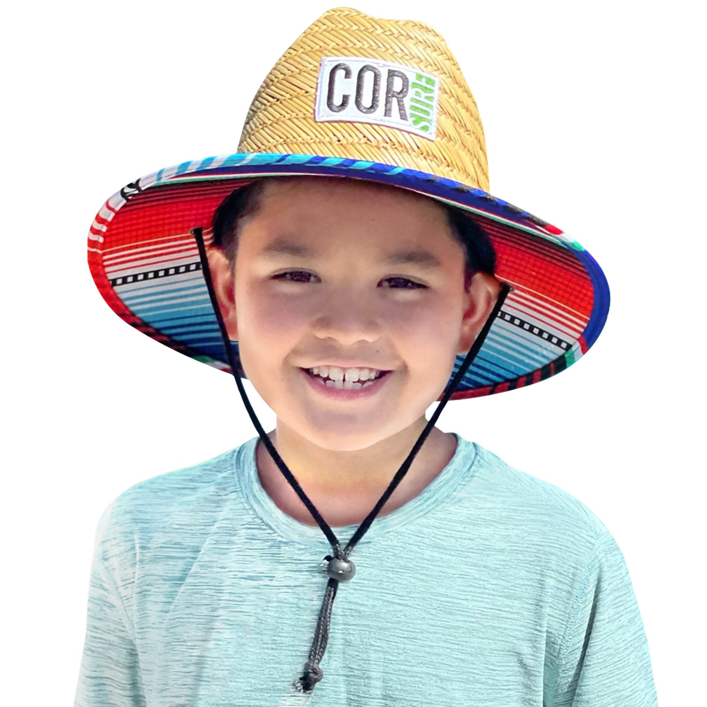 Kids Straw Hat Summer Beach Hat for Boys and Girls - Sarape - One Revolver Surfboards