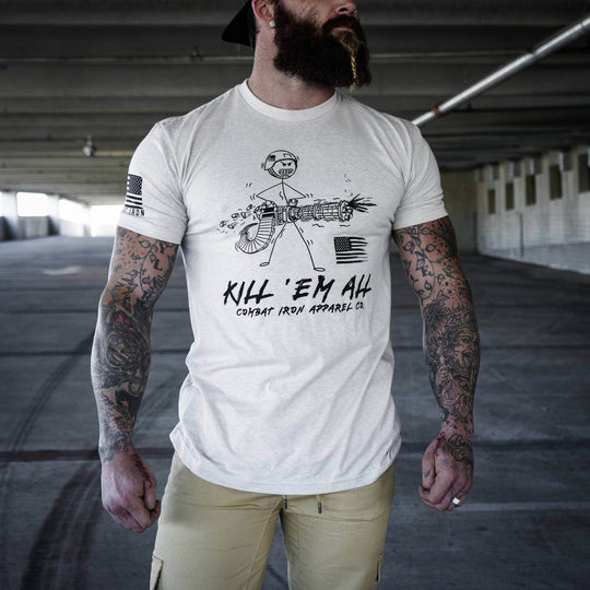 Kill Em' All Machine Gunner Men's T-Shirt - One Revolver Surfboards