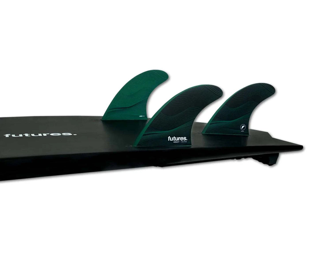 F Series LegacyF Series Legacy
The F3 Legacy Series is a thruster set of fins in the Neutral template category. The Honeycomb construction gives a balanced feel for all-around perfSurfboard FinsOne Revolver SurfboardsOne Revolver SurfboardsSeries Legacy