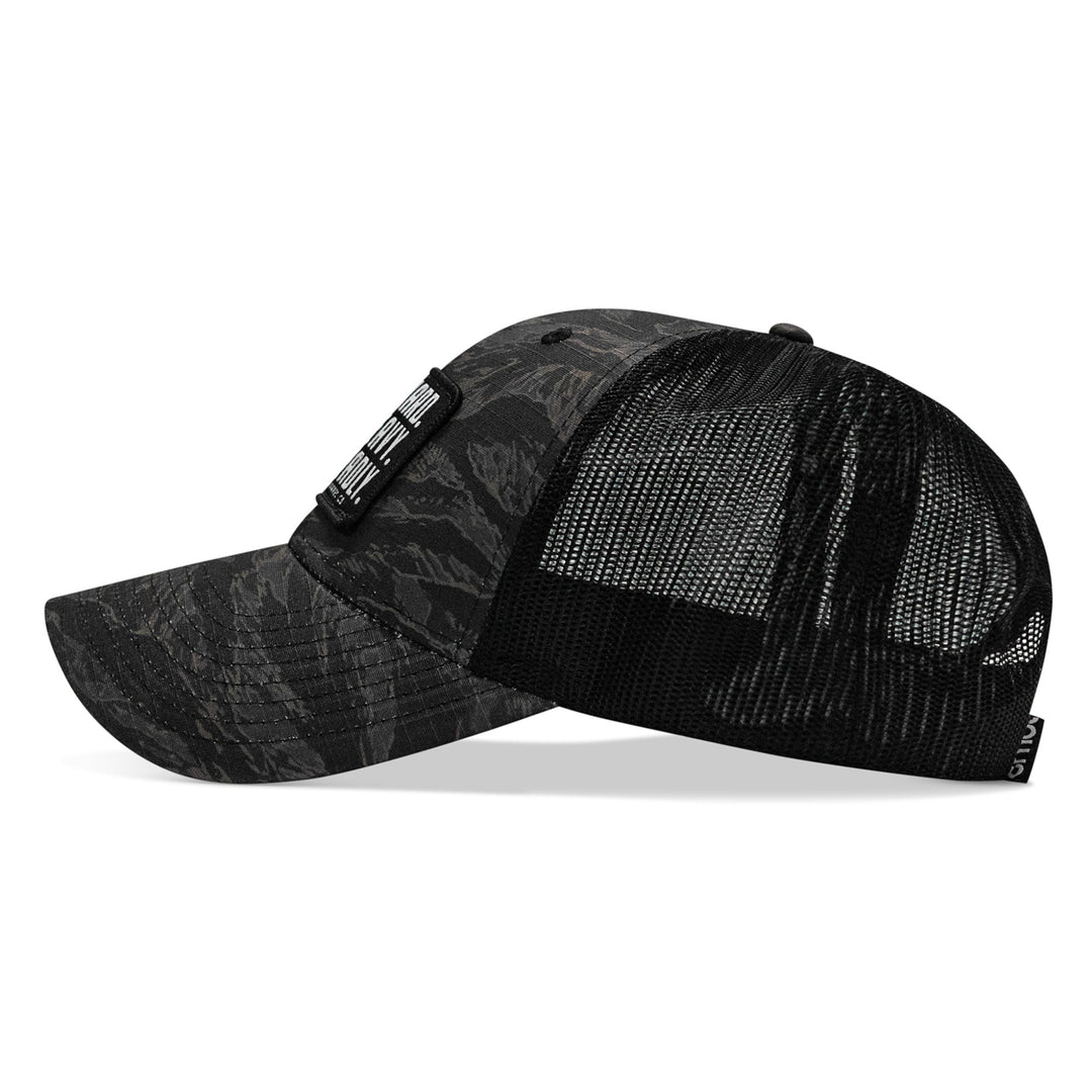 One Revolver Surfboards - Pray Hard. Lift Heavy. Stay Deadly. Patch Original Ripstop Snapback Hat HEADWEAR