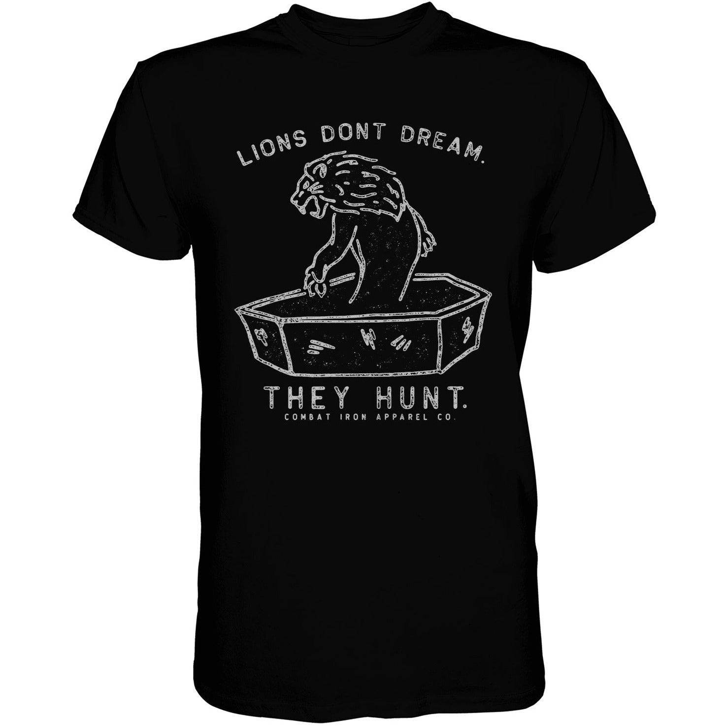 Lions Don't Dream. They Hunt. Men's T-Shirt - One Revolver Surfboards