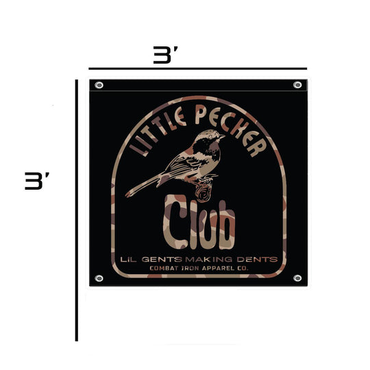 Little Pecker Club 3' X 3' Wall Flag - FLAG | BANNER - One Revolver Surfboards