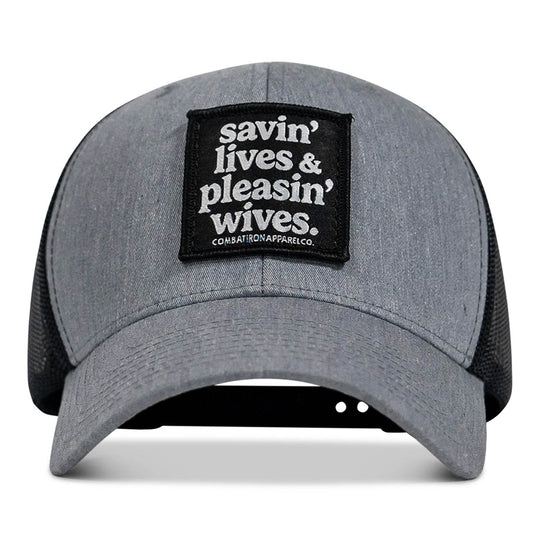 SAVIN' LIVES & PLEASIN' WIVES Patch SnapBack Hat - One Revolver Surfboards
