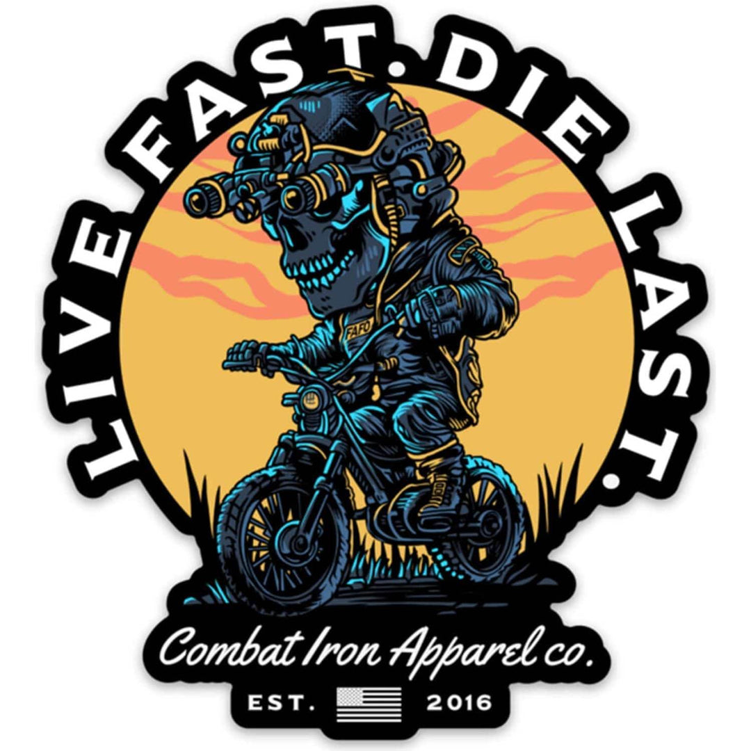 LIVE FAST. DIE LAST. Decal - One Revolver Surfboards