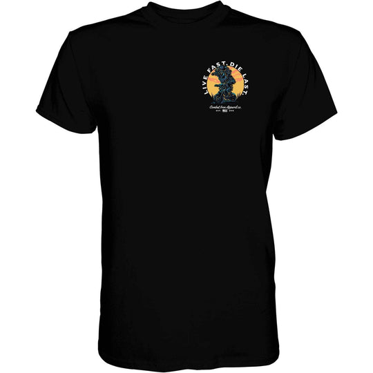 Live Fast. Die Last. Men's T-Shirt - One Revolver Surfboards