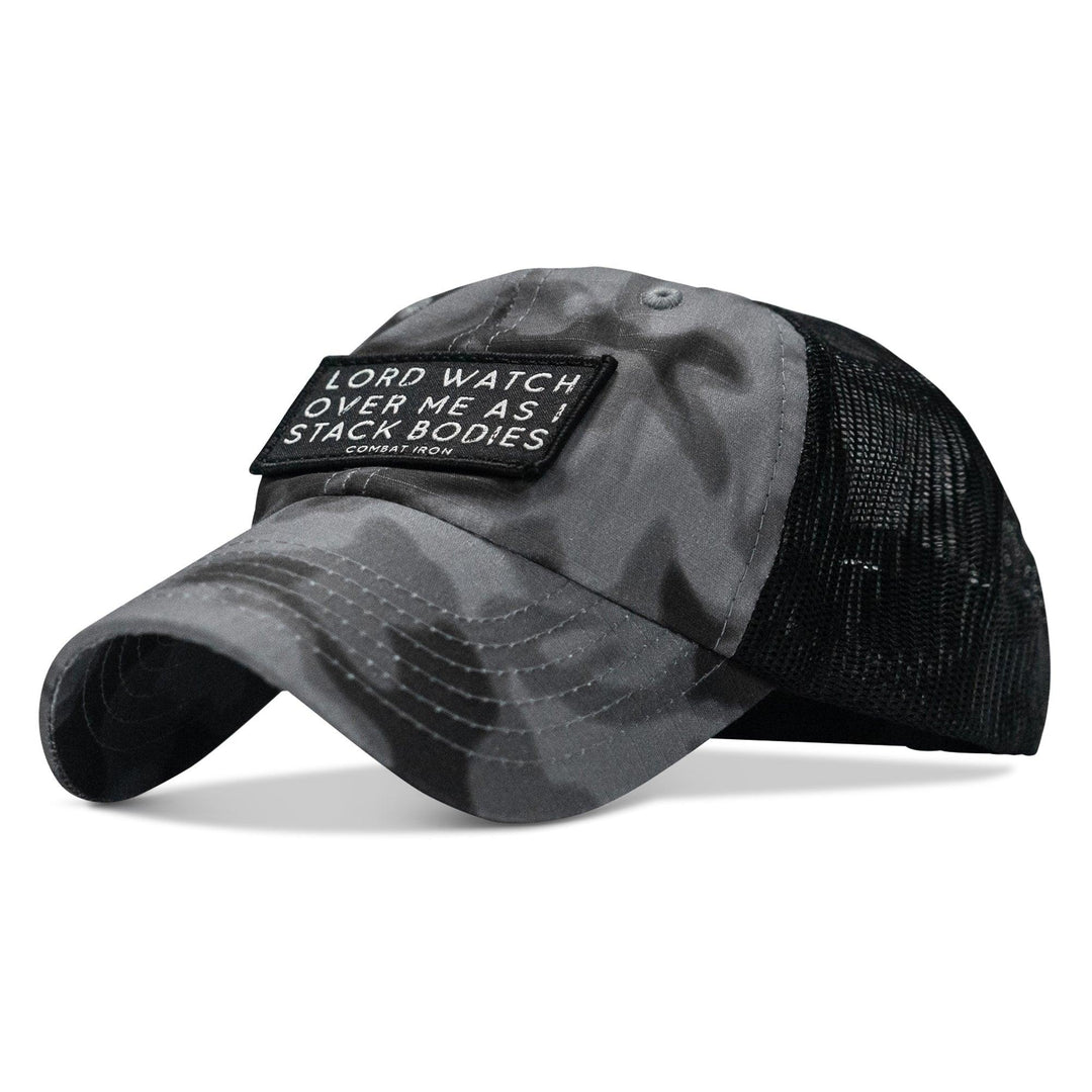 One Revolver Surfboards - Lord Watch Over Me As I Stack Bodies Patch Tactical Ripstop Mesh Snapback Hat HEADWEAR
