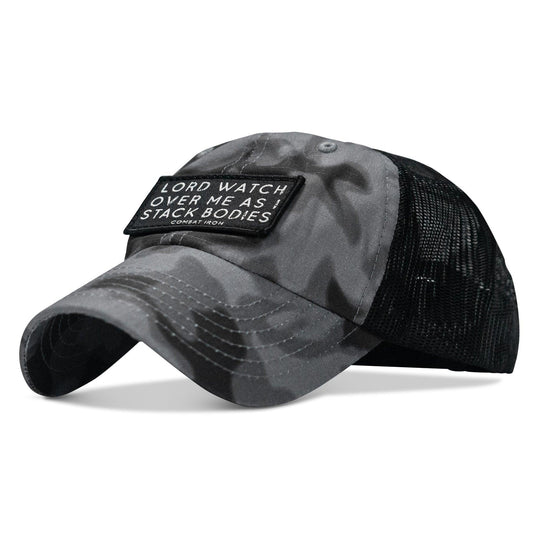 One Revolver Surfboards - Lord Watch Over Me As I Stack Bodies Patch Tactical Ripstop Mesh Snapback Hat HEADWEAR