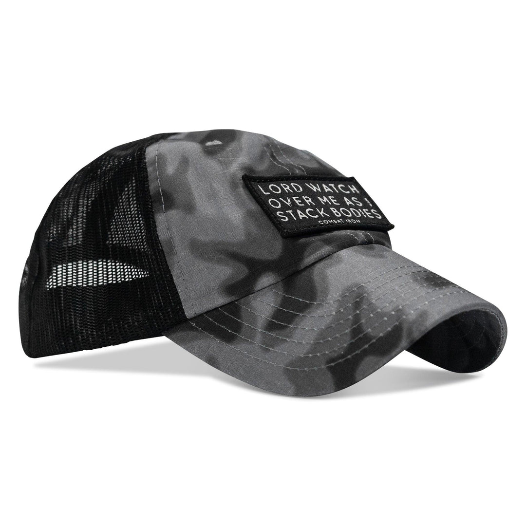 One Revolver Surfboards - Lord Watch Over Me As I Stack Bodies Patch Tactical Ripstop Mesh Snapback Hat HEADWEAR
