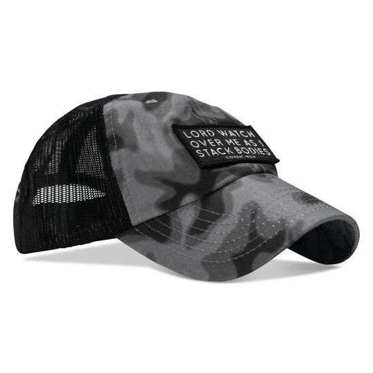 One Revolver Surfboards - Lord Watch Over Me As I Stack Bodies Patch Tactical Ripstop Mesh Snapback Hat HEADWEAR